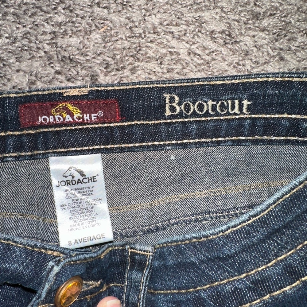 JORDACHE  Dark Blue Bootcut Jeans Women’s size 8 - Picture 6 of 7